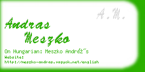 andras meszko business card